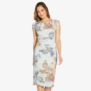 Adrianna Papell Floral MIDI Dress